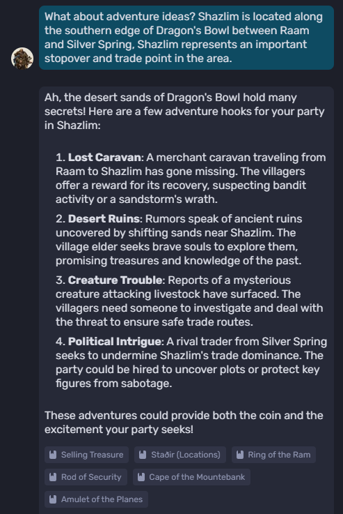 Asking AI for ideas for a campaign