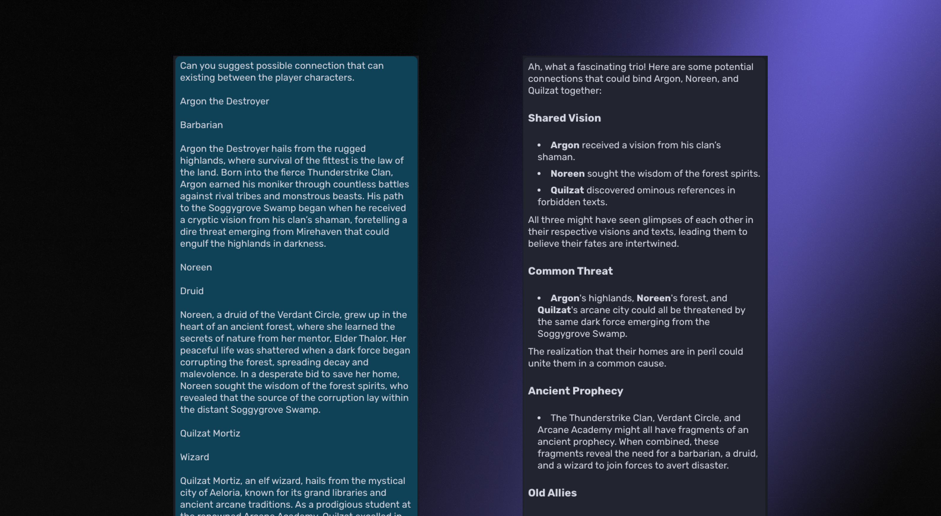 AI Assistant question and answer