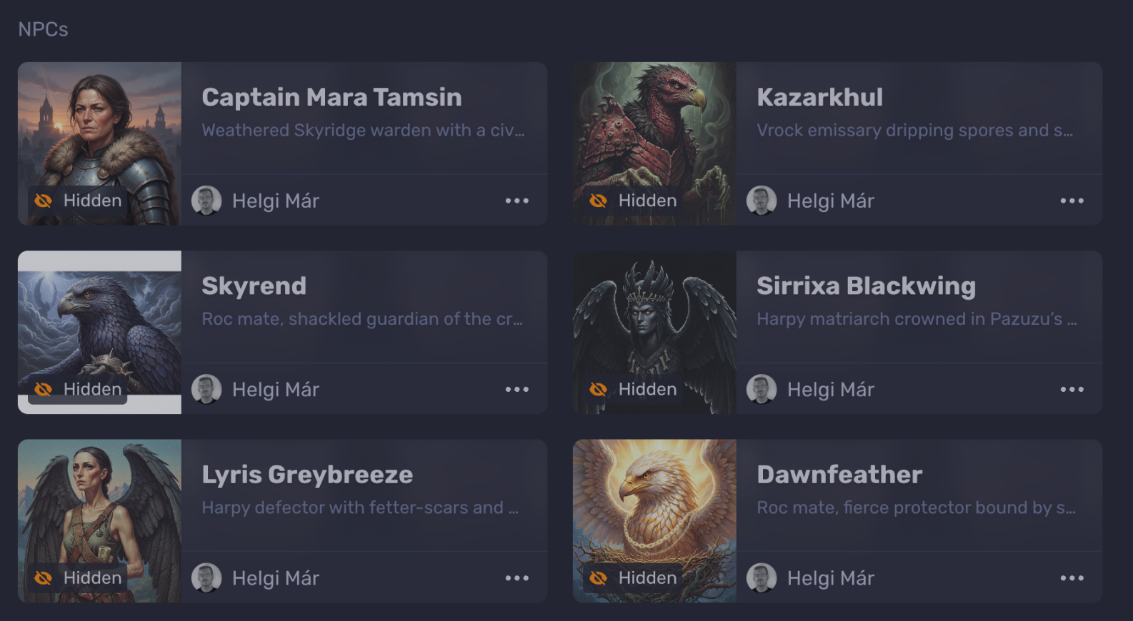 Key Characters (auto-generated, fully editable)