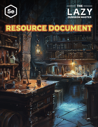 The Lazy GM's Resource Document